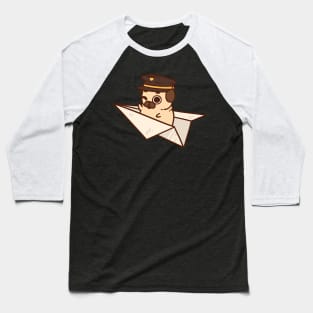 Paper Airplane Puglie Baseball T-Shirt